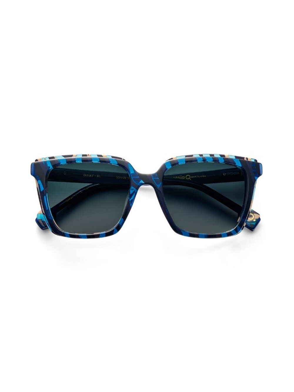 New Etnia Barcelona Women's Sunglasses Blue Acetate Frame YANAY BL 53